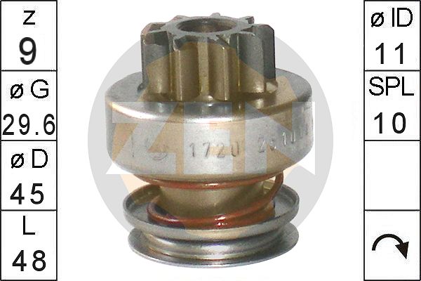 Бендикс стартера *ERA/ ZEN* BMW 3 (E30), 3 (E36), 3 (E46), 5 (E34)  |--->ZN1720 / OEM->280110D130